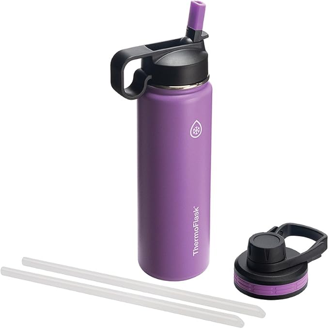 ThermoFlask 24 oz Double Wall Vacuum Insulated Stainless Steel Water Bottle by ThermoFlask