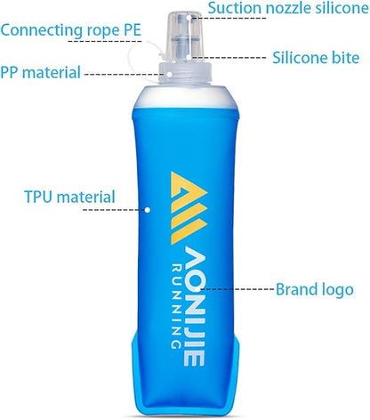 AONIJIE TPU Soft Flask Water Bottle Collapsible Running Flask - Image 2