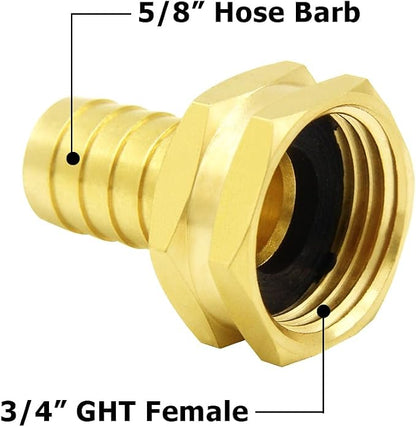 Hooshing 5/8" Brass Garden Hose Repair Kit Male and Female Hose Mender - Image 2