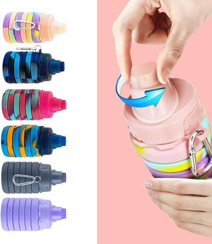 Collapsible Water Bottles 4 pack Travel Water Bottle Portable Hiking Water - Image 4