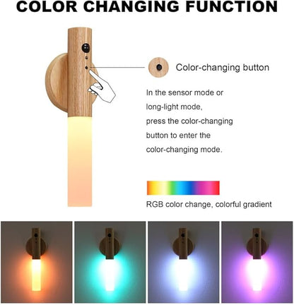 LANDGOO RGB Motion Sensor Night Light, Color Changing Atmosphere Lamp, Battery - Image 3
