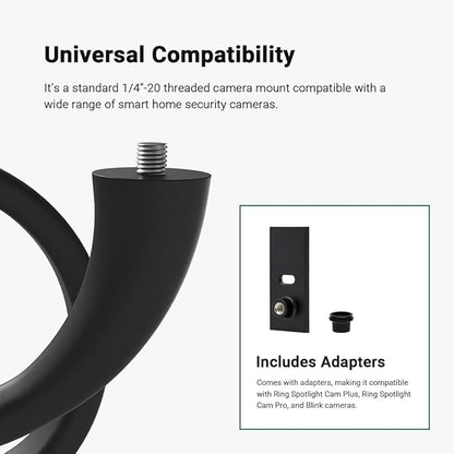 Holicfun Flexible Twist Mount for Indoor and Outdoor Security Cameras, - Image 3