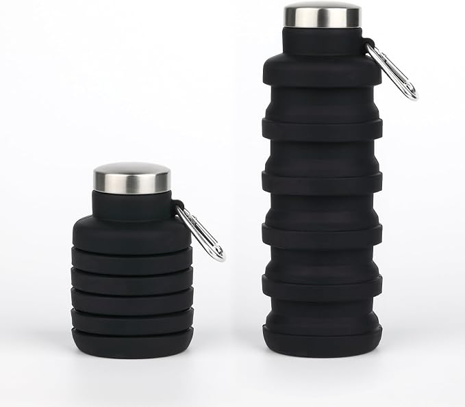 Collapsible Water Bottles, 16oz Capacity Portable Reusable Silicone Water Bottle by Unknown