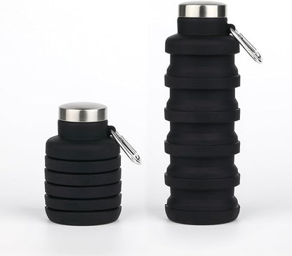Collapsible Water Bottles, 16oz Capacity Portable Reusable Silicone Water Bottle by Unknown