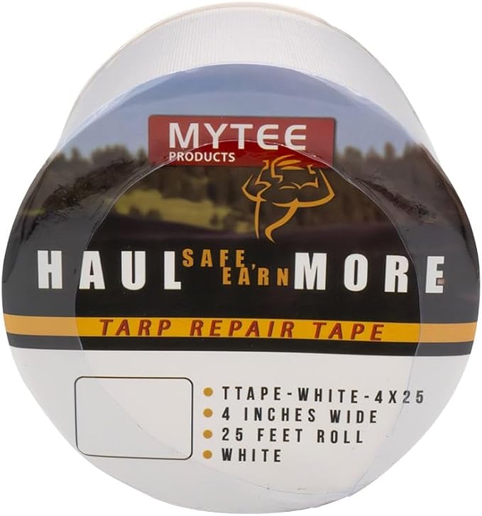 Mytee Products 8.8 oz Waterproof White Vinyl Tarp Repair Tape 4 Inch x 25 FT - Image 7