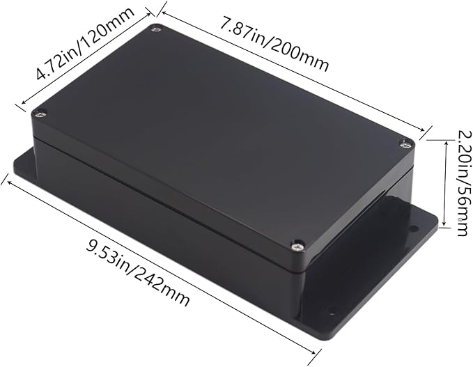 Project Box ABS Black Electrical Boxes IP65 Outdoor Waterproof Box Electronic - Image 3