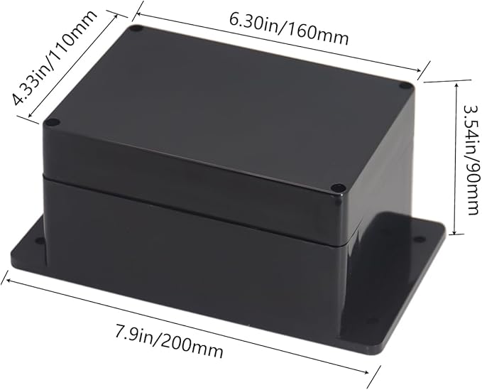 Project Box ABS Black Electrical Boxes IP65 Outdoor Waterproof Box Electronic - Image 3
