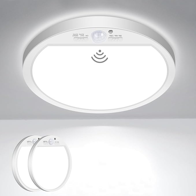 slochi 2Pack Motion Sensor Light Indoor Wired, 8.7 Inch 3000K/4000K/6500K by CeilingLights