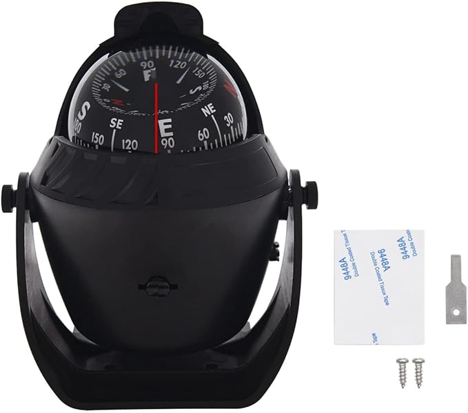 Marine Compass for Boat LED Light Navigation Pivoting Electronic Automotive by Unknown