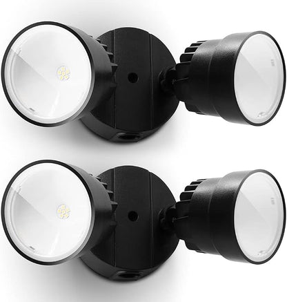 LUTEC 2 Packs P6221B 2000 Lumen 18 Watt 28 LED Dual-Head Flood Light Outdoor - Image 8