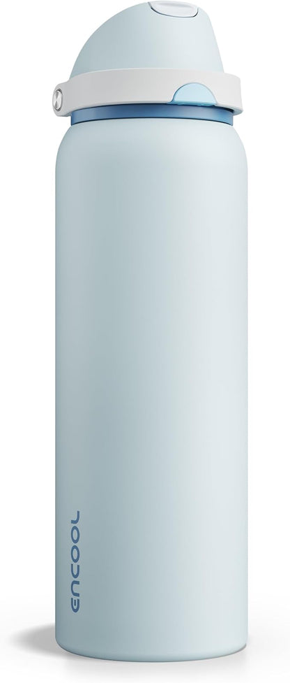 Insulated Water Bottle with Straw by ENCOOL