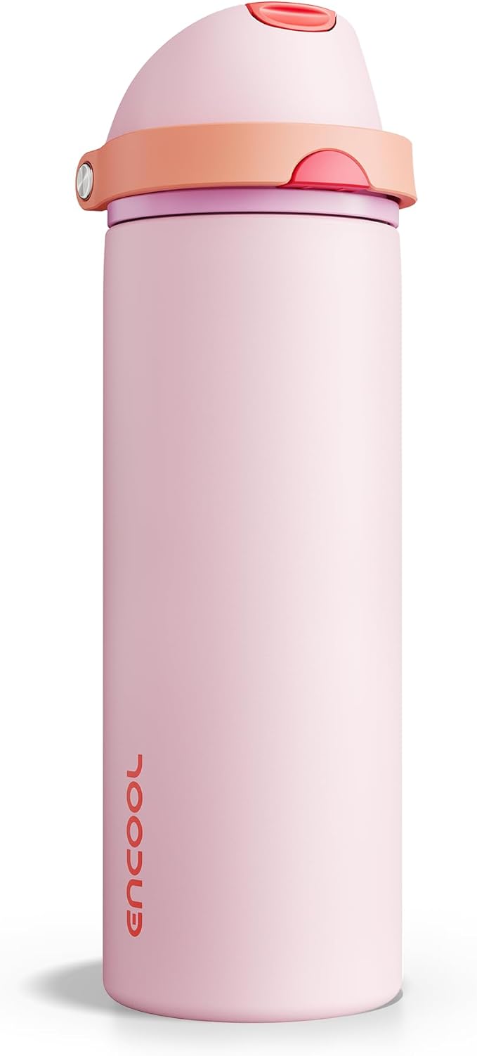 Insulated Water Bottle with Straw by ENCOOL