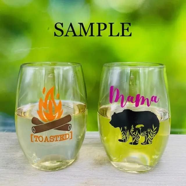 Set of 4 Shatterproof Designer 16 oz Plastic Wine Glasses MADE in the USA - Image 2