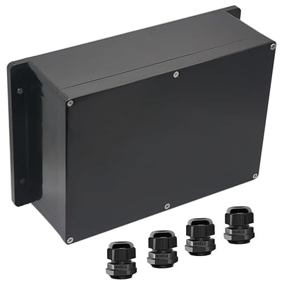 Junction Box IP65 Waterproof ABS Plastic Electrical Project Case Power Junction by Otdorpatio