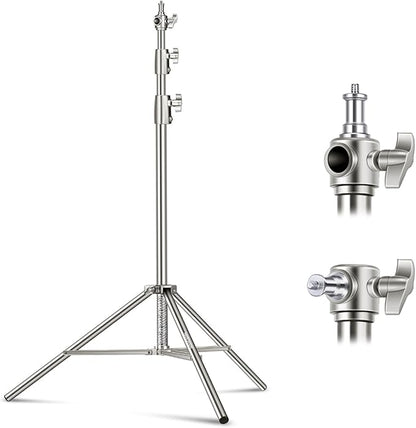 NEEWER 9.2ft/2.8m Stainless Steel Light Stand, Spring Cushioned Heavy Duty by Neewer