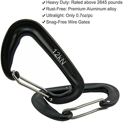 12kN 3.2"x2" Heavy-Duty Carabiner Clips - Image 2