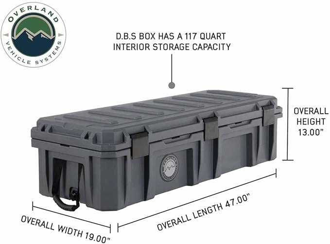 Overland Vehicle Systems 40100021 Dark Gray 117 QT Dry Box Storage - Image 3