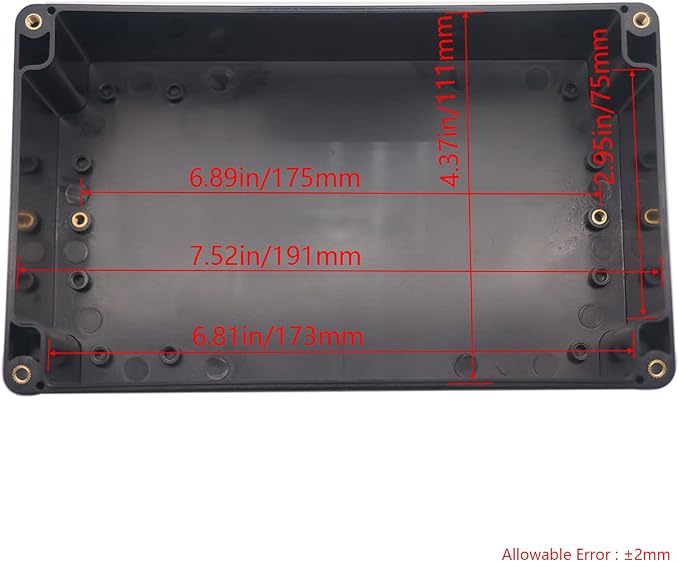 Project Box IP65 Waterproof Junction Box ABS Plastic Black Electrical Boxes DIY - Image 3