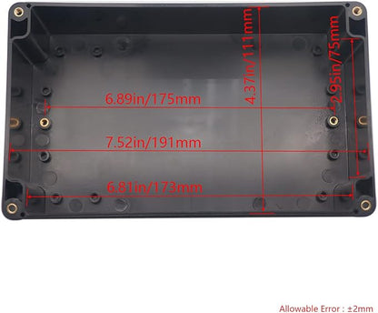 Project Box IP65 Waterproof Junction Box ABS Plastic Black Electrical Boxes DIY - Image 3