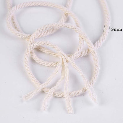 Macrame Cord 3mm x 109Yards 100% Natural Cotton Macrame Rope Cotton Cord - Image 3