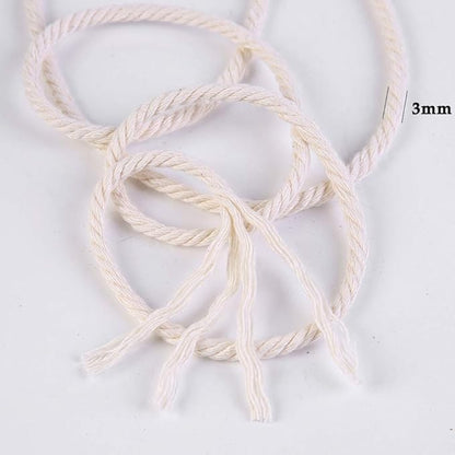 Macrame Cord 3mm x 220Yards 100% Natural Cotton Macrame Rope Cotton Cord - Image 3