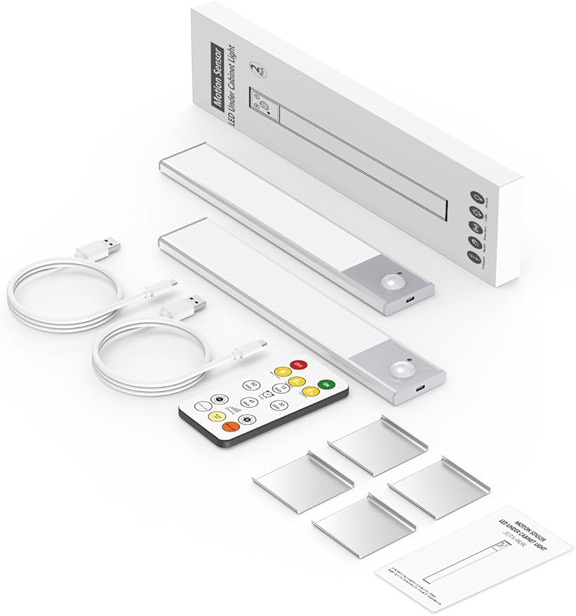 8" Ultra-Thin Under Cabinet Lighting Wireless, Aluminum Alloy Under Counter - Image 7