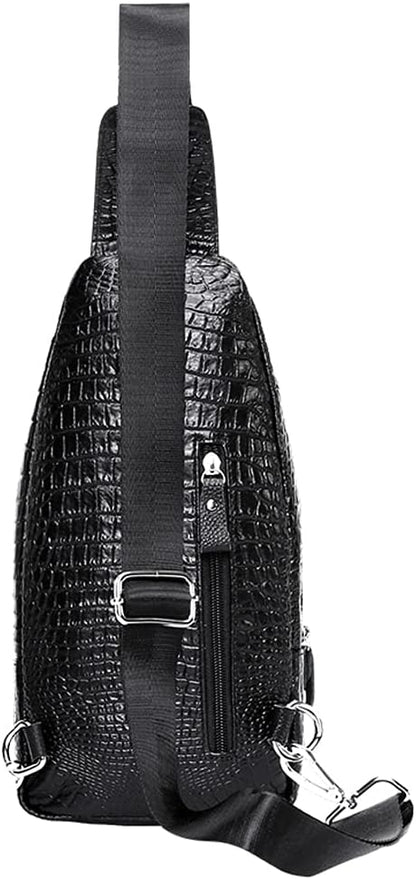 Hebetag Leather Sling Bag Crossbody Backpack - Image 3
