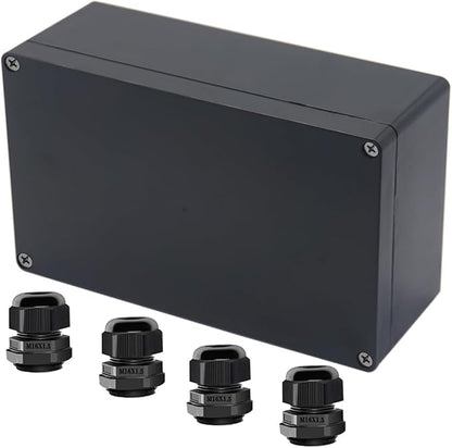 Project Box ABS Black Electrical Boxes IP65 Outdoor Waterproof Box Electronic by Raculety