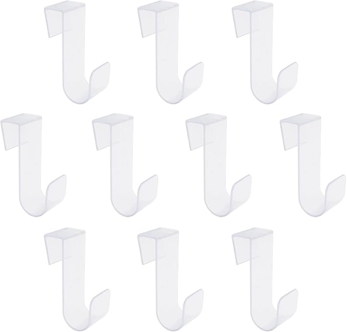 10PCS Over Cabinet Door Hooks Plastic Over The Door Single Hooks Space-Saving by UFURMATE