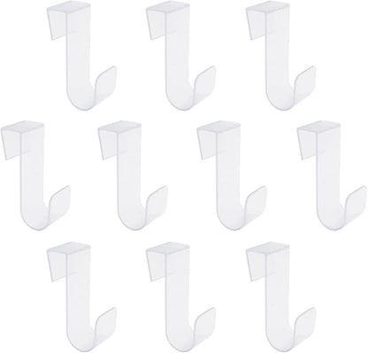 10PCS Over Cabinet Door Hooks Plastic Over The Door Single Hooks Space-Saving by UFURMATE