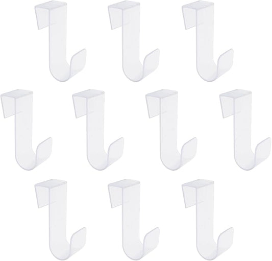 10PCS Over Cabinet Door Hooks Plastic Over The Door Single Hooks Space-Saving by UFURMATE