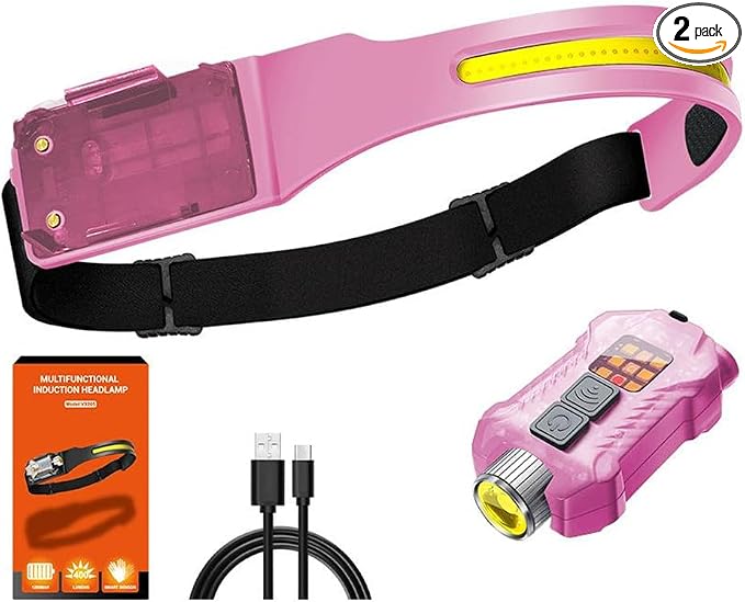 Headlamp 3 Packs, 230° Wide Beam Super Bright Head Lights, Detachable Mini by Unknown