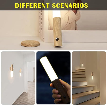 LANDGOO Wooden Motion Sensor Lights Indoor, Magnet Body Hallway Rechargeable - Image 8