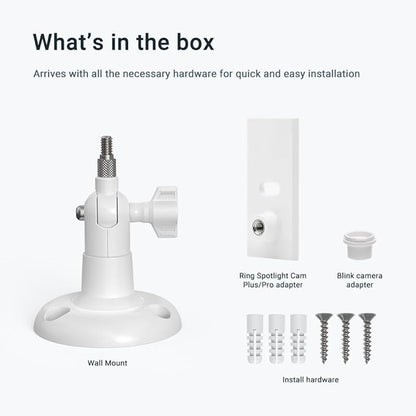 Holicfun 360° Adjustable Indoor/Outdoor Security Camera Wall Mount - Image 5