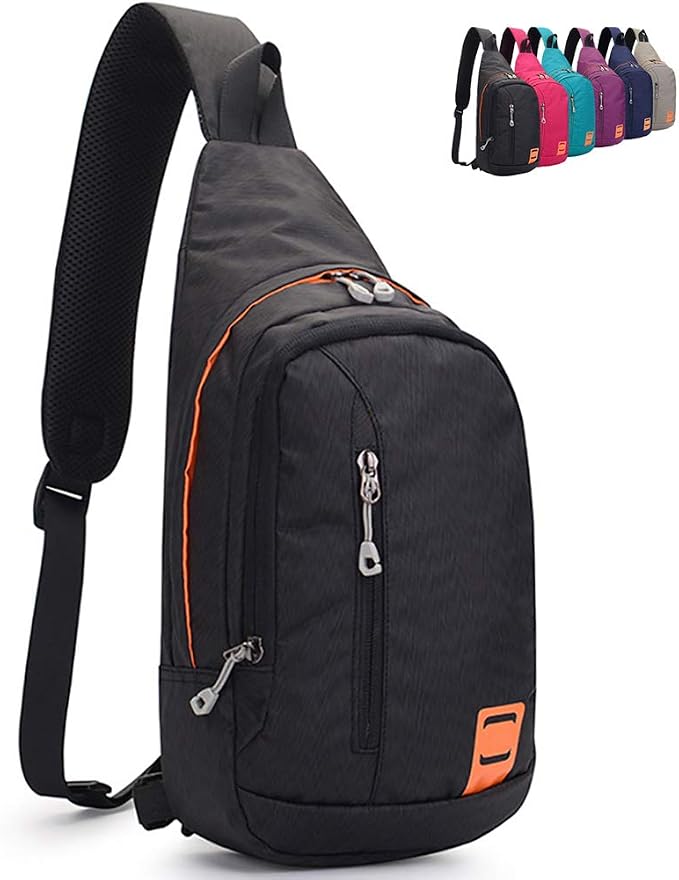 Peicees Small Sling Backpack Waterproof Unisex Shoulder Bag Chest Crossbody by Peicees
