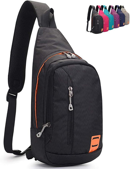 Peicees Small Sling Backpack Waterproof Unisex Shoulder Bag Chest Crossbody by Peicees