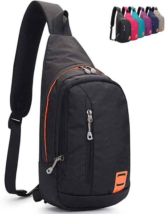 Peicees Small Sling Backpack Waterproof Unisex Shoulder Bag Chest Crossbody by Peicees