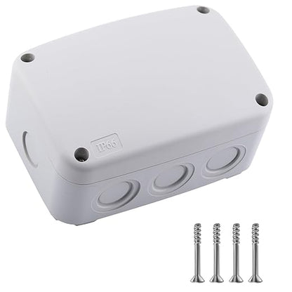 Outdoor White Junction Box, Nineleaf IP66 Waterproof Electrical Project Boxes by NineLeaf