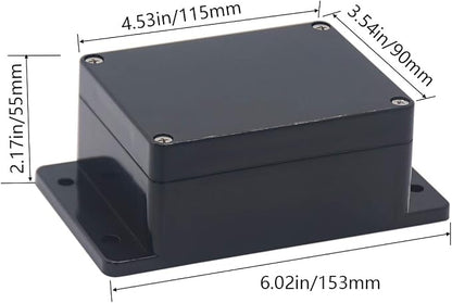 2 Pack Project Box IP65 Waterproof Junction Box ABS Plastic Black Electrical - Image 2