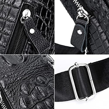 Hebetag Crocodile Genuine Leather Sling Bag Backpack - Image 3