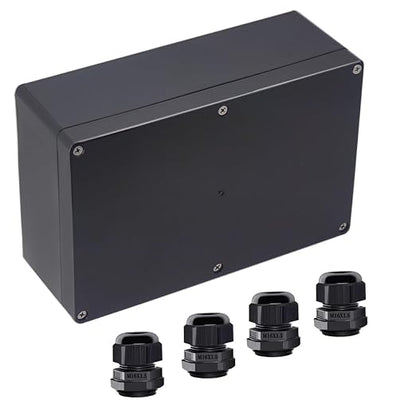 Junction Box IP65 Waterproof ABS Plastic Electrical Project Case Power Junction by Otdorpatio