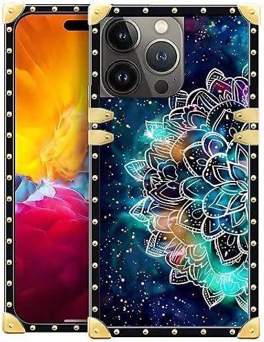 Compatible with iPhone 15 Pro Max Case, Starry Sky Colourful Mandala Luxury by Unknown