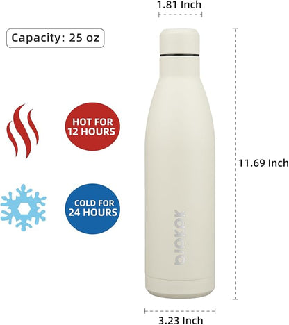 BJPKPK 25oz Insulated Water Bottle Double Wall Vacuum Insulated Stainless Steel - Image 2