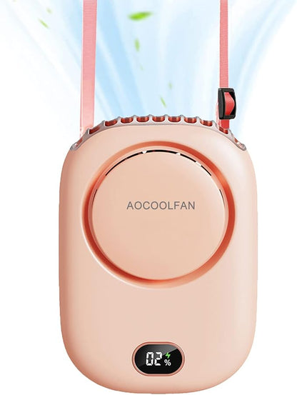 AOCOOLFAN Portable Neck Fan, Mini Small Personal Handheld Fan USB Rechargeable by AOCOOLFAN