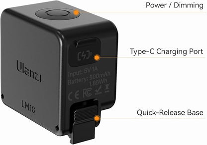 ULANZI LM18 Vlogging Light Mini LED Action Camera Video Light Magnetic - Image 8
