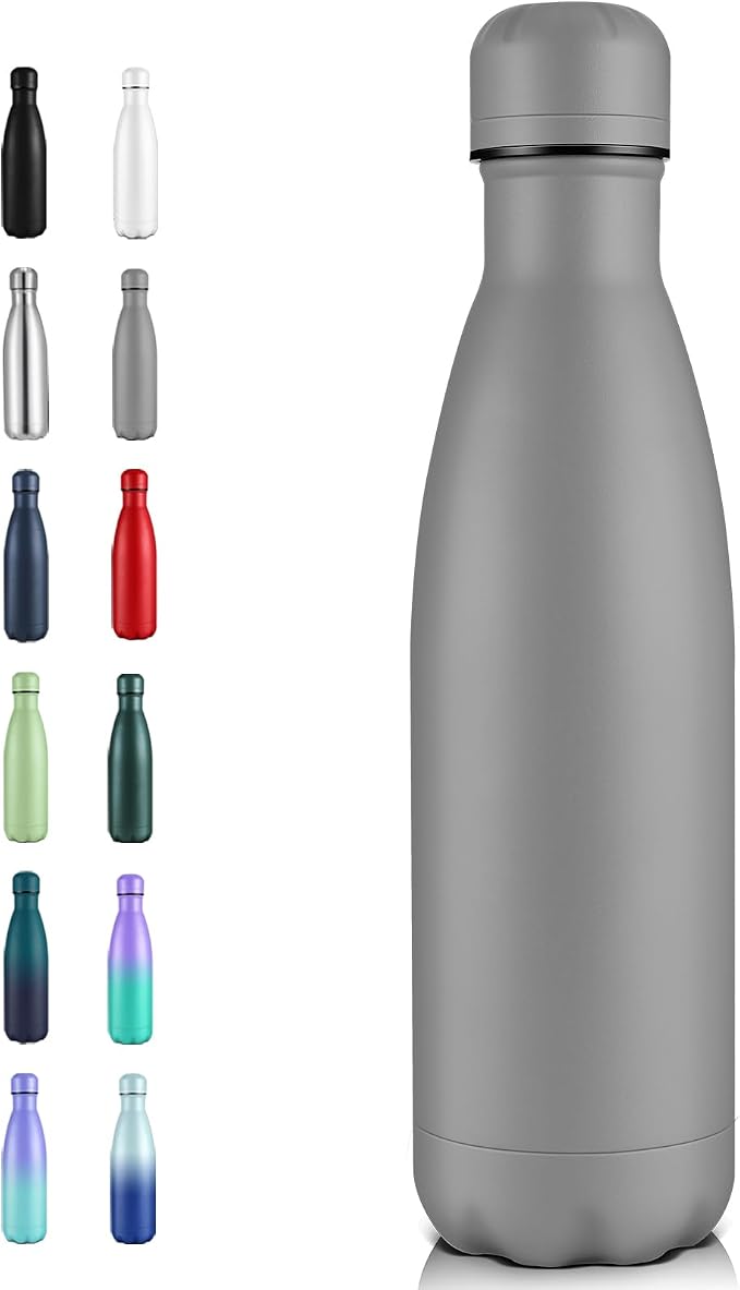 Volhoply 17oz Insulated Stainless Steel Water Bottle, Double Wall Vacuum Flask by LiveFully%EF%BC%8CDrinkFreely%E2%80%94KeepGoingwithVolhoply%EF%BC%81