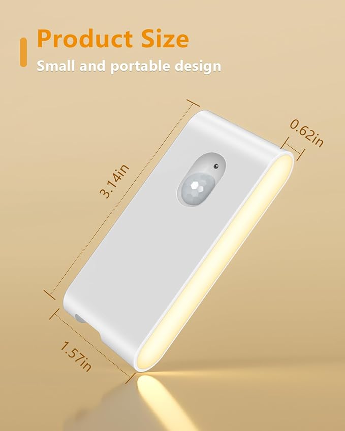 WILLED Rechargeable Night Light, Warm White Stair Lights Indoor, Wireless - Image 7