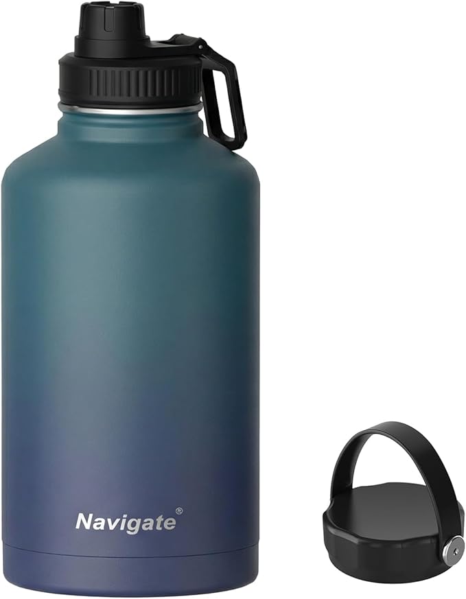 Navigate 64 oz Insulated Stainless Steel Sports Water Bottle by Navigate