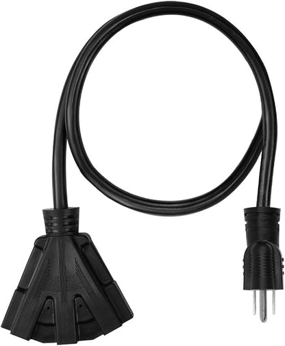 15FT 12/3 Outdoor Extension Cord, Heavy Duty 3-Outlet SJTW Indoor/Outdoor - Image 2