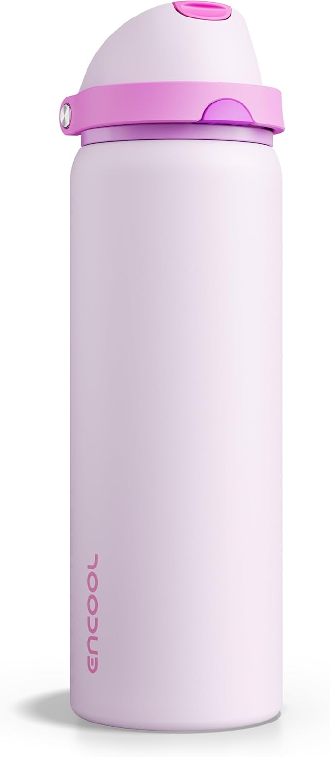Insulated Water Bottle with Straw by ENCOOL